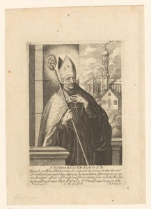 H. Nidegarius met staf