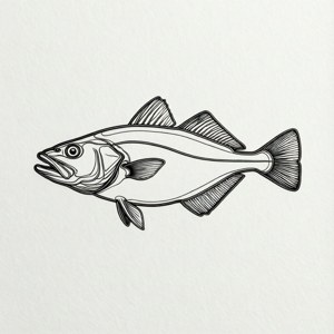 Haddock Line Art