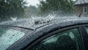 Hail on Car