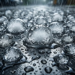 Hailstones on Metal