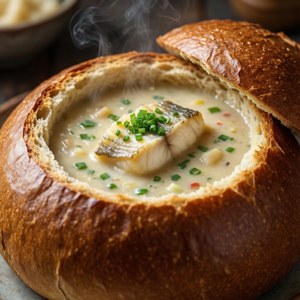 Halibut Chowder Bread Bowl