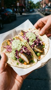 Halibut Tacos Street