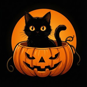 Halloween Cat Pumpkin