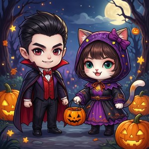 Halloween Chibi Duo