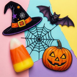 Halloween Collage Art