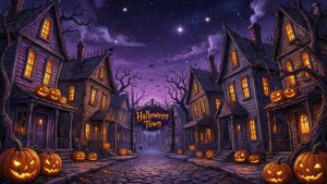 Halloween Town Skyline