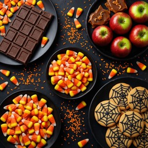 Halloween Treats Flat Lay