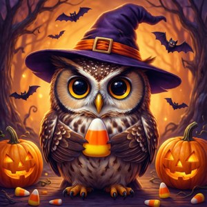Halloween Witch Owl