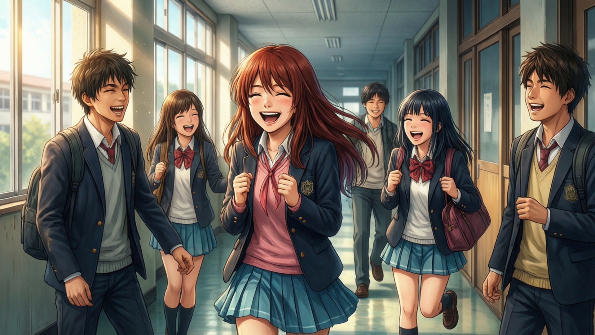 Hallway Laughter by Wallpapers.art Studio