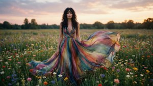 Halsey in Flower Field