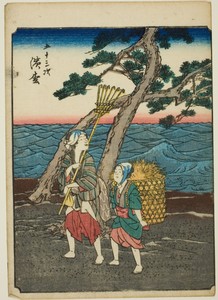 Hamamatsu, from the series "Fifty-three Stations [of the Tokaido] (Gojusan tsugi)," also known as the Figure Tokaido (Jinbutsu Tokaido)