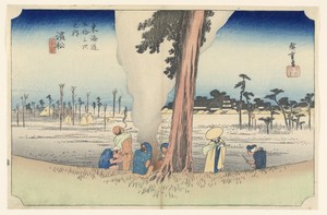 Hamamatsu, Wintertime, in The Fifty-Three Stations of the Tokaido Road (Tokaido Gojusan Tsugi-no Uchi)