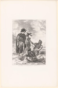 Hamlet en de grafdelvers met de schedel van de nar Yorick