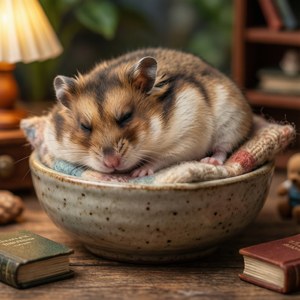 Hamster in Bowl
