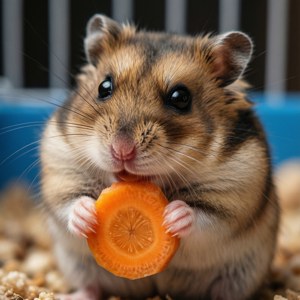 Hamster Munching Carrot