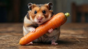 Hamster with Carrot