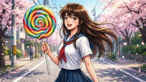 Hanako and Lollipop Walk