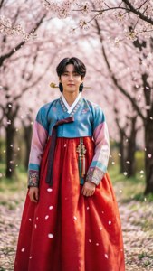 Hanbok in Spring