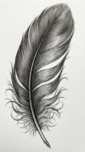 Hand-drawn Feather Mono