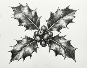 Hand-Drawn Holly Sketch