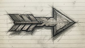 Hand-Drawn Sketch Arrow