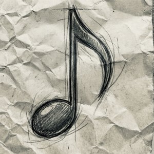 Hand-Drawn Sketch Eighth Note
