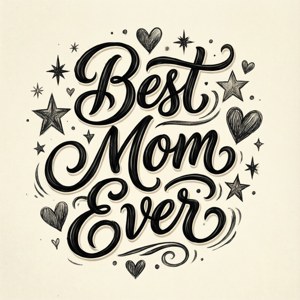 Hand-Lettered Best Mom