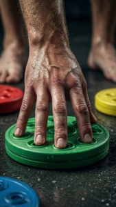 Hand on Green Circle