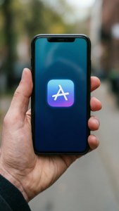 Hand with App Store