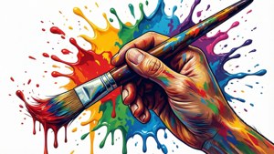 Hand with Paintbrush
