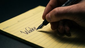 Hand Writing Wake