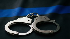 Handcuffs and Flag