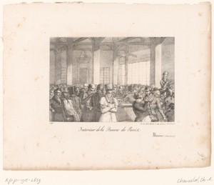 Handelaars in de Beurs van Parijs