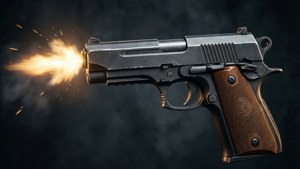 Handgun Muzzle Flash