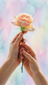 Hands and Rose