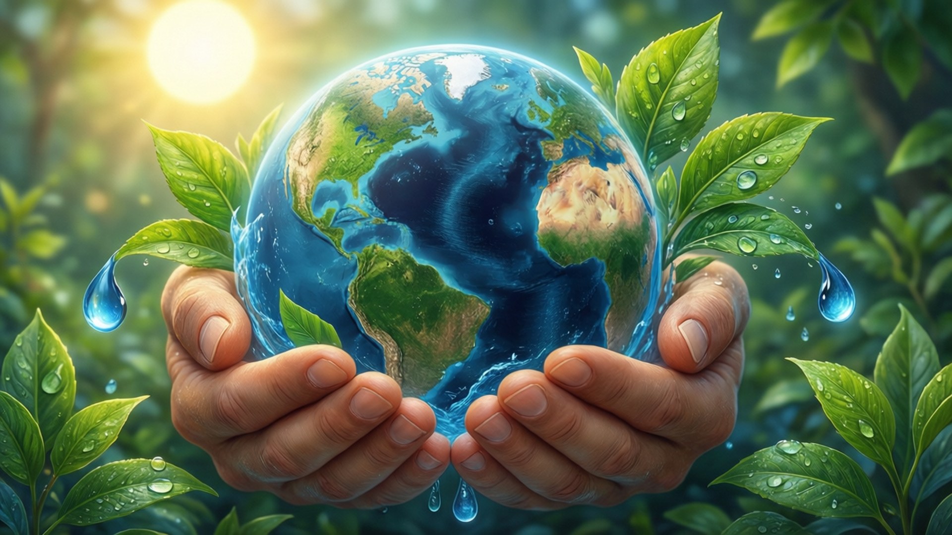 Hands Holding Earth by Wallpapers.art Studio
