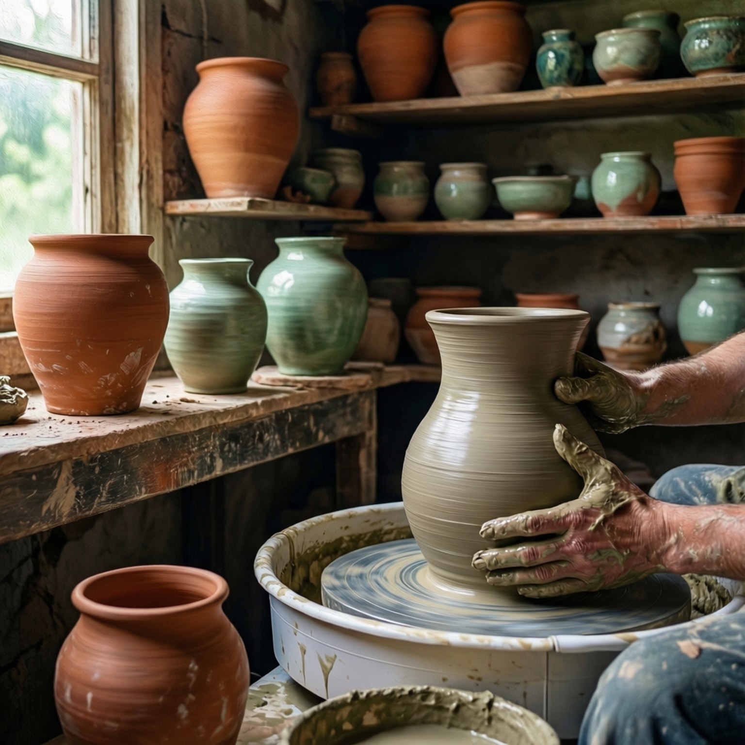 Hands in Clay by Wallpapers.art Studio