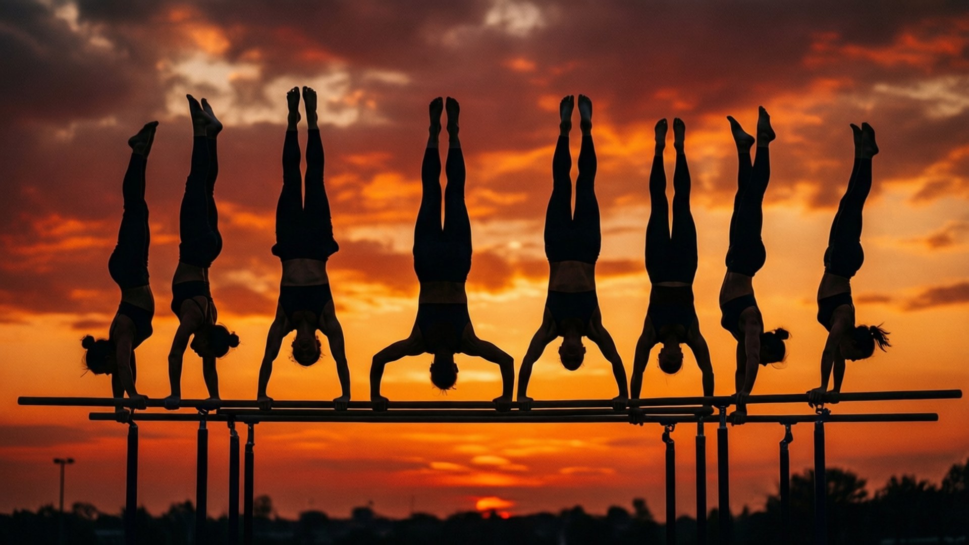 Handstand Row Sunset by Wallpapers.art Studio
