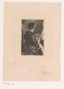 Handwerkende dame