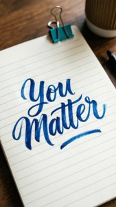 Handwritten Note You Matter