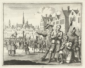 Hans Koch en Leonhard Meister op weg naar het schavot, 1524