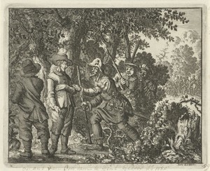 Hans van Overdam in een bos bij Gent gevangengenomen, 1550