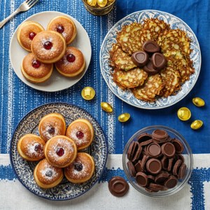 Hanukkah Treats Flat Lay