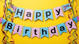 Happy 3rd Birthday Banner