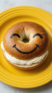 Happy Bagel Face