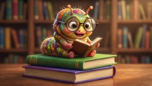 Happy Bookworm Reading