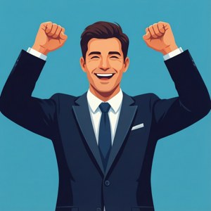 Happy Businessman Celebration