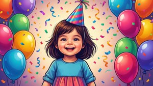 Happy Confetti Girl