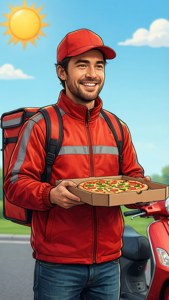 Happy Delivery Rider