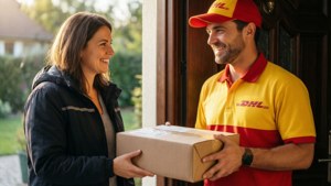 Happy DHL Delivery Moment